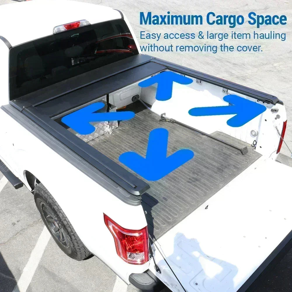 syneticusa Retractable Tonneau Cover maximum cargo space