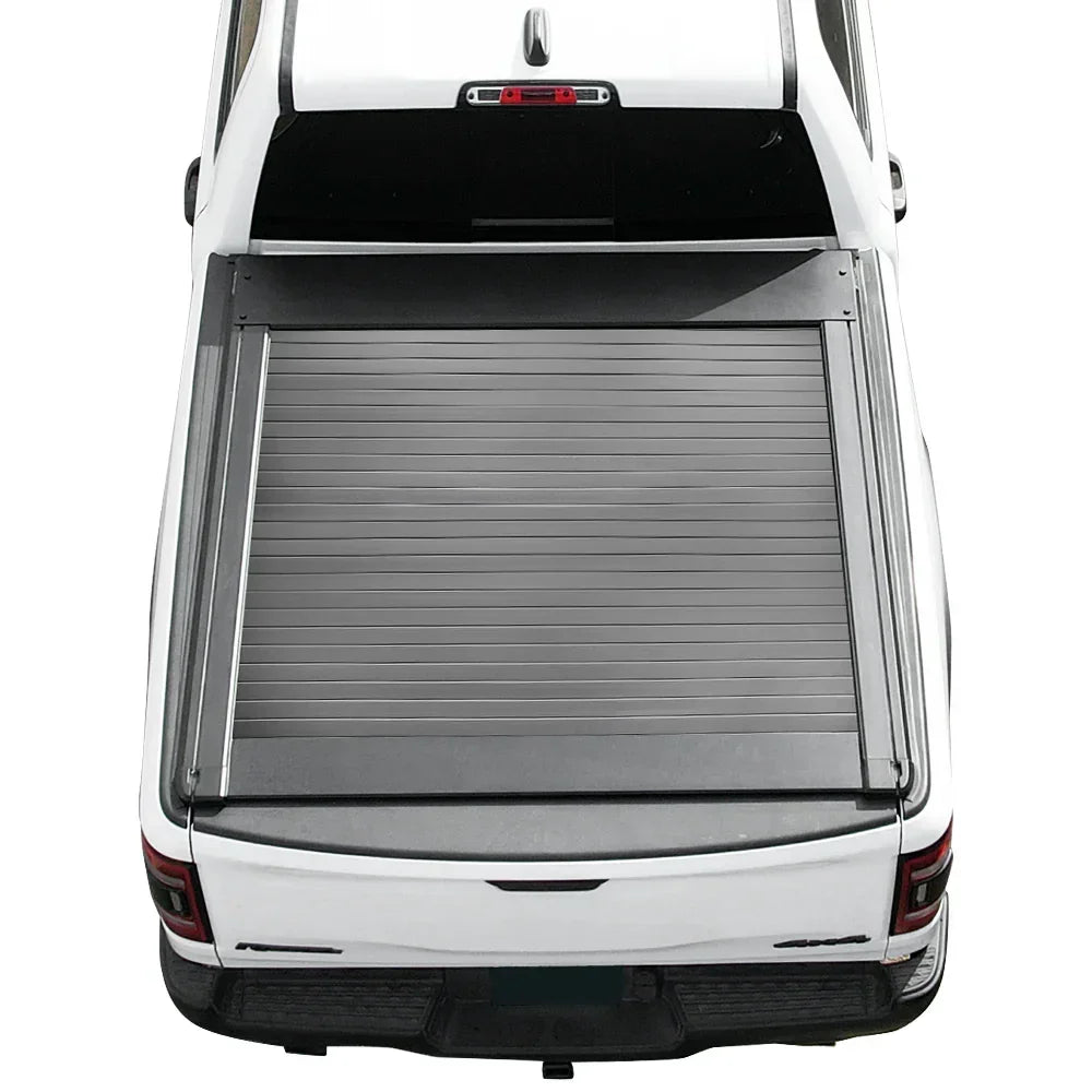 top to bottom view of syneticusa auto retractable tonneau cover
