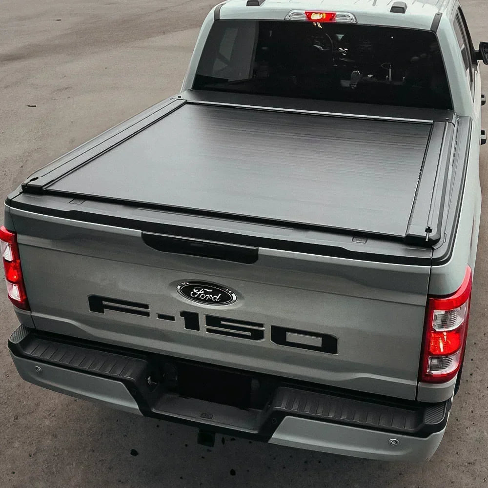retractable tonneau cover installed on f-150