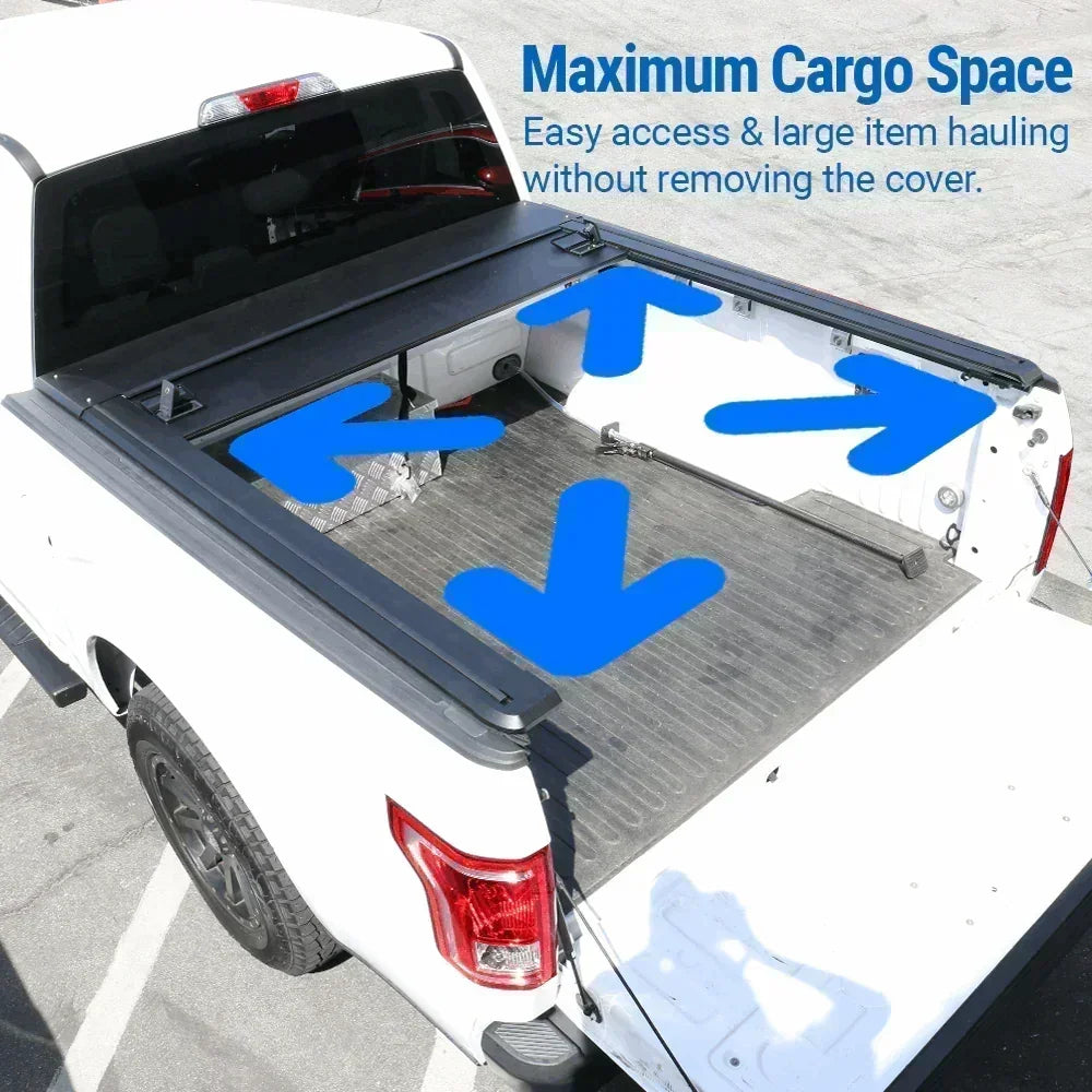 maximize cargo coverage with syneticusa retractable tonneau cover installed.