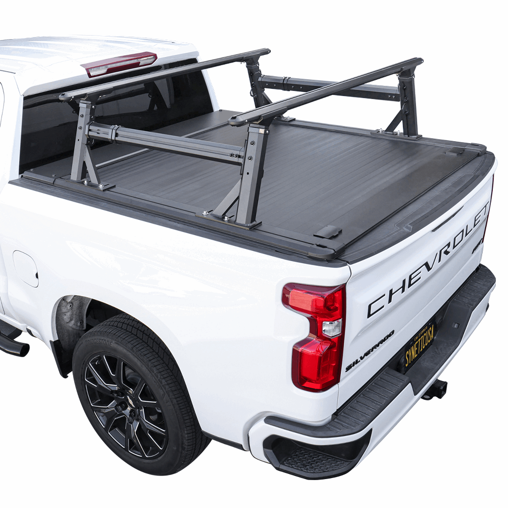 [2-in-1 Bundle] Silverado/Sierra 1500 Retractable Tonneau Cover with ladder rack
