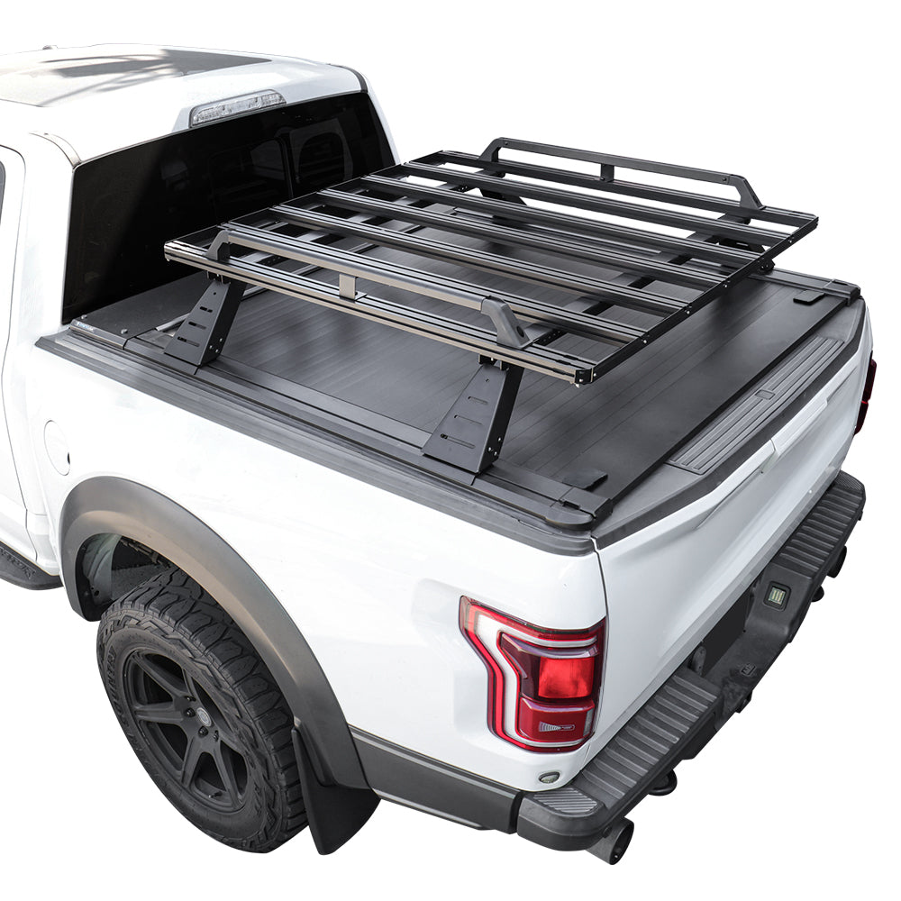 [2-in-1 Bundle] Retractable Tonneau Cover with R2 luggage rack