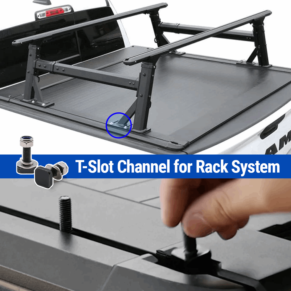 [2-in-1 Bundle] Ram 1500/2500/3500 Retractable Tonneau Cover w/ Rack System