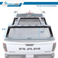 Truck bed cover system with dimensions labeled on a white truck, featuring SYNETICUSA branding.