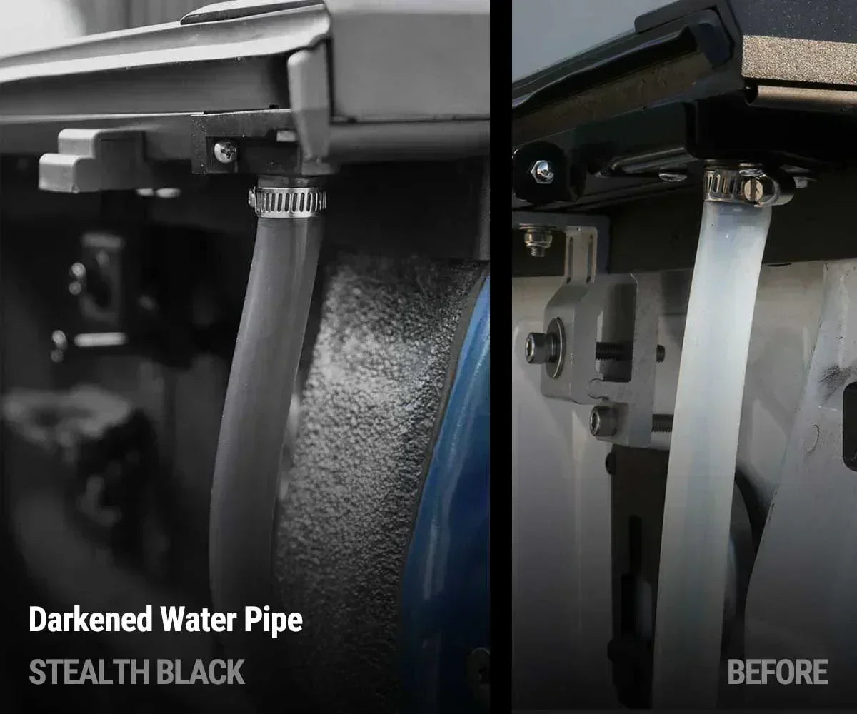 the difference between dark grey drain tube and white drain tube for stealth black series