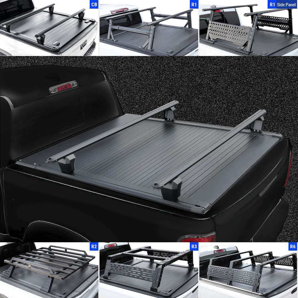syneticusa premium tonneau cover with rack system for f150