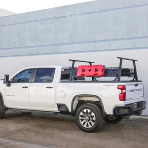 [2-in-1 Bundle] Silverado/Sierra 2500 Retractable Tonneau Cover with ladder rack, side panel, and 8 gal gas tank