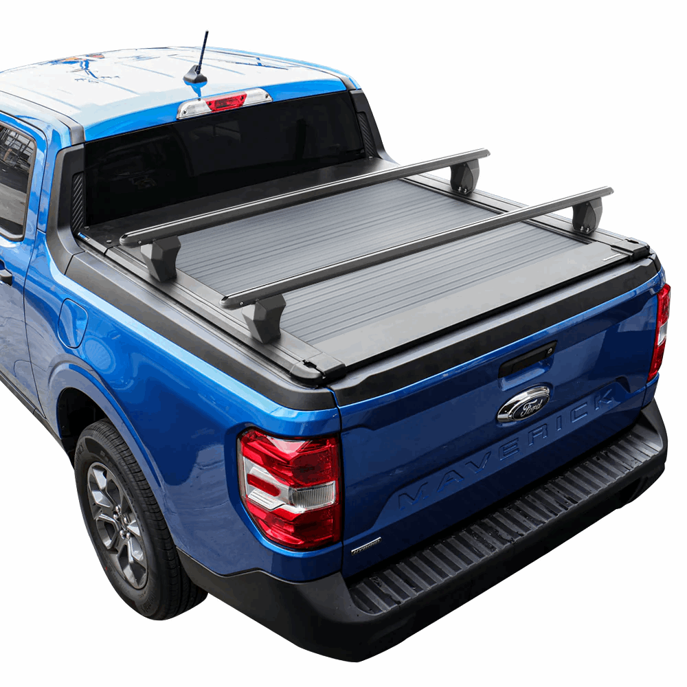 [2-in-1 Bundle] Maverick auto Retractable Tonneau Cover with crossbar