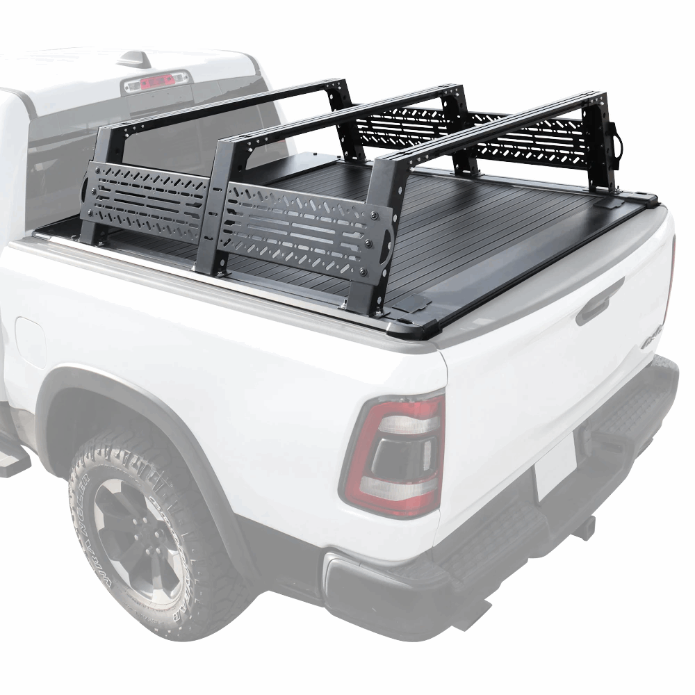[2-in-1 Bundle] Retractable Tonneau Cover with r6 premium overland rack
