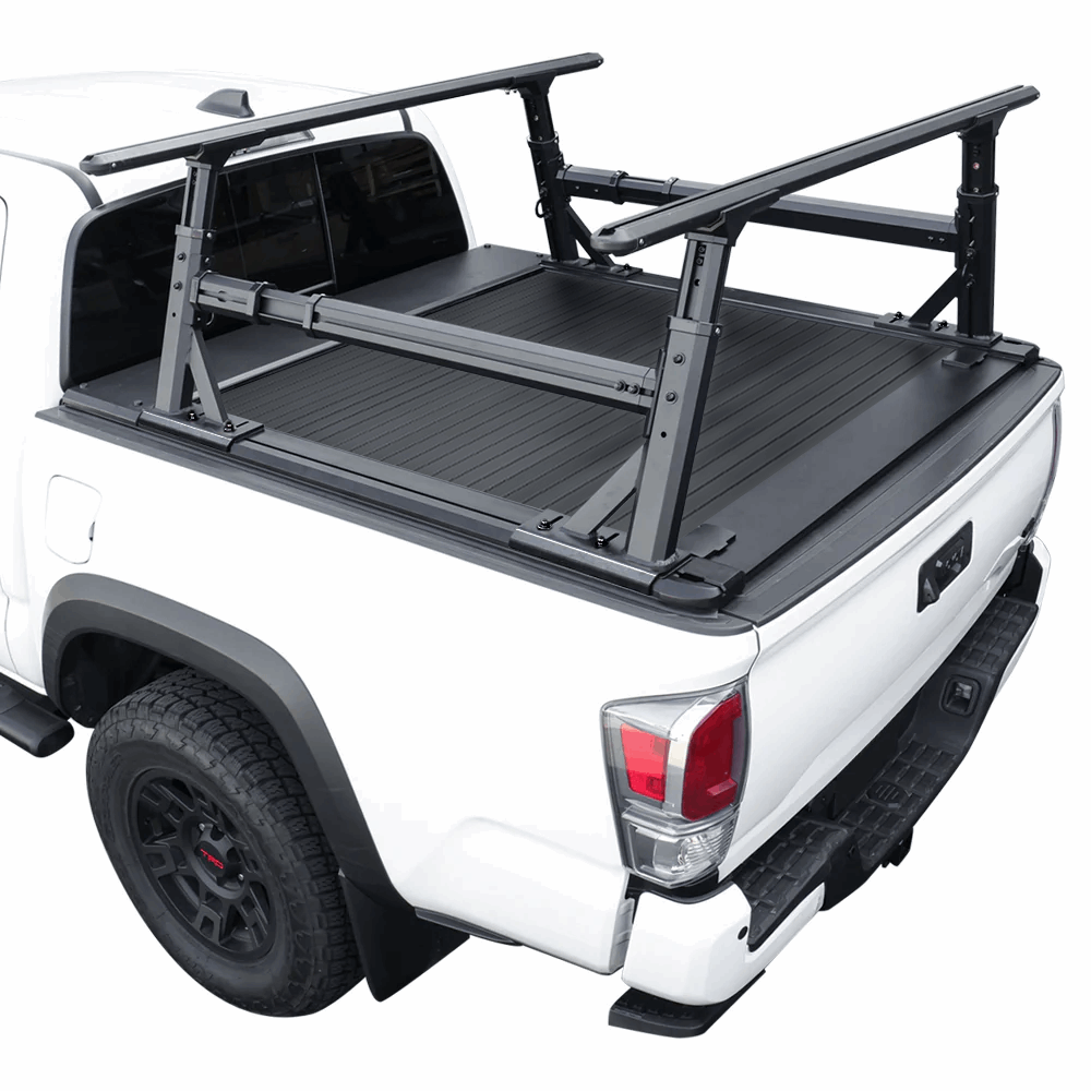 [2-in-1 Bundle] Toyota Tacoma TRD Retractable Tonneau Cover with ladder rack