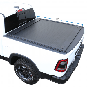 grey Ranger short bed with SyneticUSA's SyneTrac-MR tonneau cover