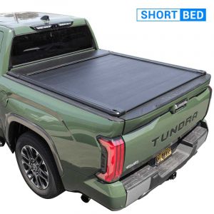 [SyneTrac-AR] - Short Bed: Aluminum Spring Recoil Auto-Retractable Hard Tonneau Cover
